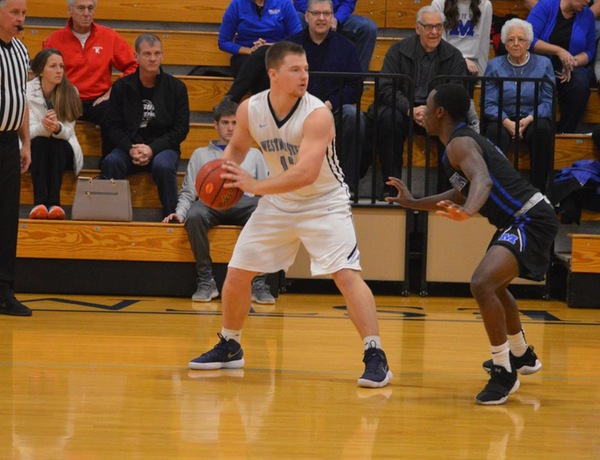 Balanced Attack Leads to Close Loss for Westminster Men's Basketball at No. 10 Wash U