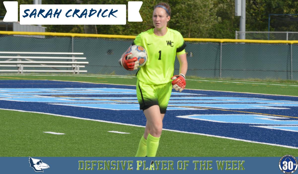 Cradick Named SLIAC Defensive Player of the Week For the Second Time This Season