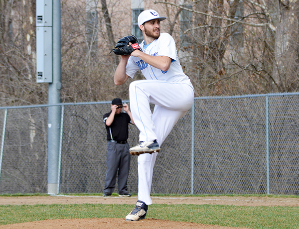 Hughes Makes New Mark on Two Pitching Records in MacMurray Sweep