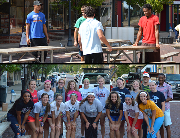Westminster Football and Softball Helps Community