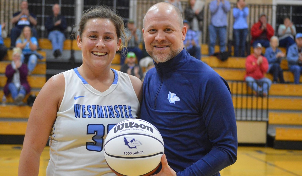 Adams Scores 1000th Career Point in Westminster Women's Basketball Rout