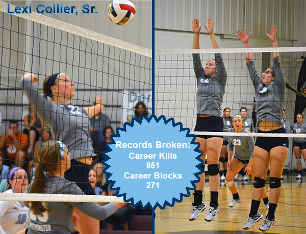 Collier Breaks Career Kill and Block Records
